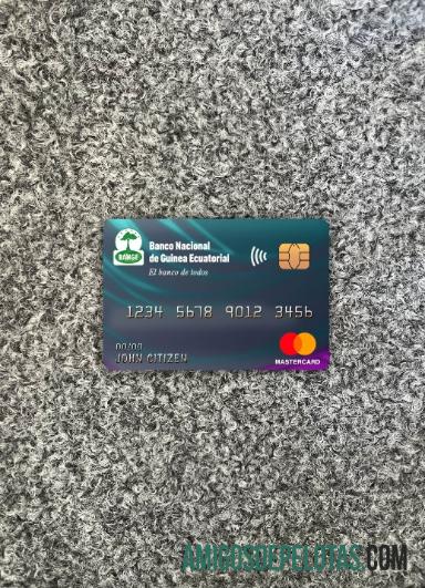 Frente Photolook do Cartão Master do Banco Nacional da Guiné Equatorial exemplo